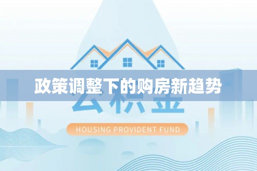 船营政策调整下的购房新趋势