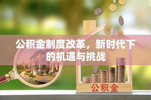 船营公积金制度改革，新时代下的机遇与挑战