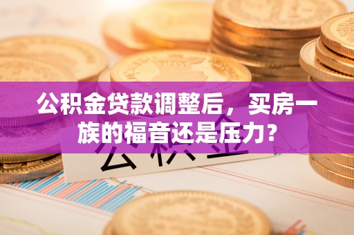 船营公积金贷款调整后，买房一族的福音还是压力？