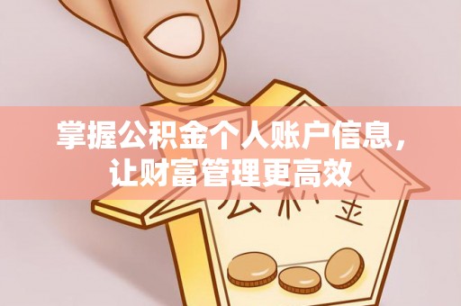 船营掌握公积金个人账户信息，让财富管理更高效