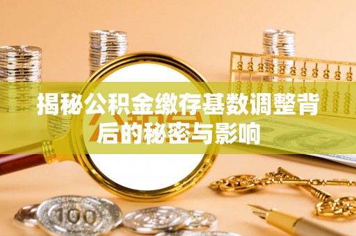 船营揭秘公积金缴存基数调整背后的秘密与影响